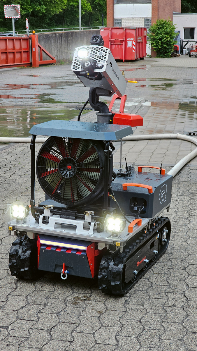 A MURER-Feuerschutz oltórobotja: alkalmazható veszélyhelyzetekben