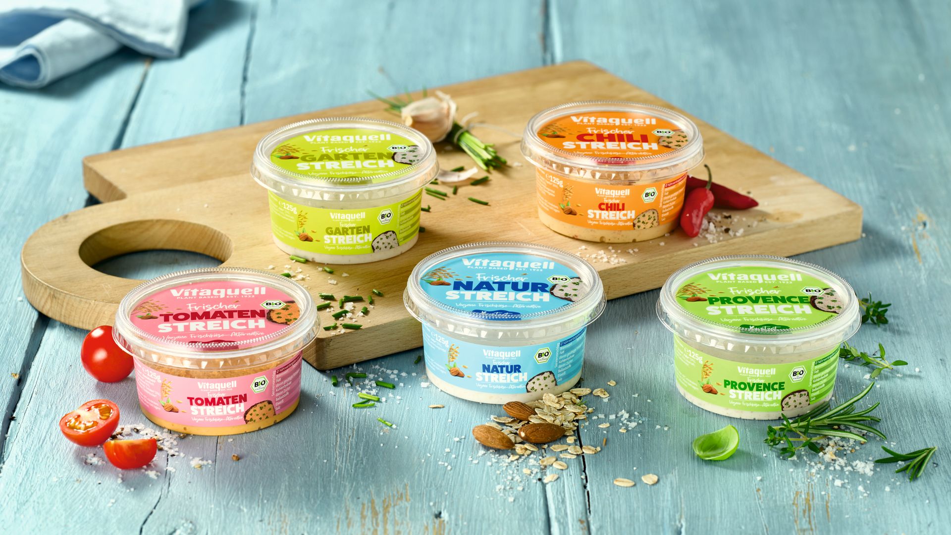 Pflanzliche Vielfalt neu definiert: Vitaquells fünf Frischkäse-Alternativen, gefertigt mit Clean-Label-Zutaten, bieten eine glatte Textur, authentischen Geschmack und vollständige Transparenz – perfekt für moderne Verbraucher, die ehrlichen Genuss suchen