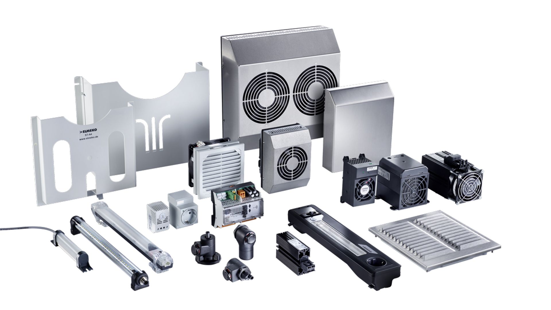 ELMEKO entrega paquetes completos para la construcción de cuadros eléctricos – Luces, calefactores, deshumidificadores y dispositivos de refrigeración Peltier hechos en Alemania