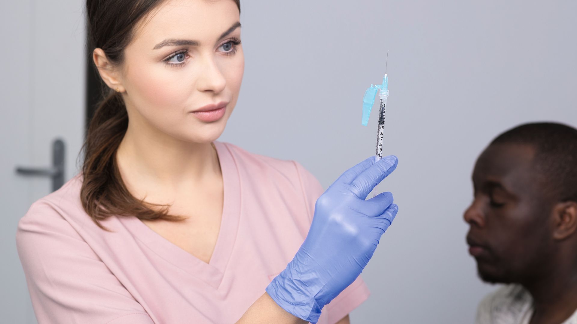 Syringes with safety needle help nurses to treat patients safely