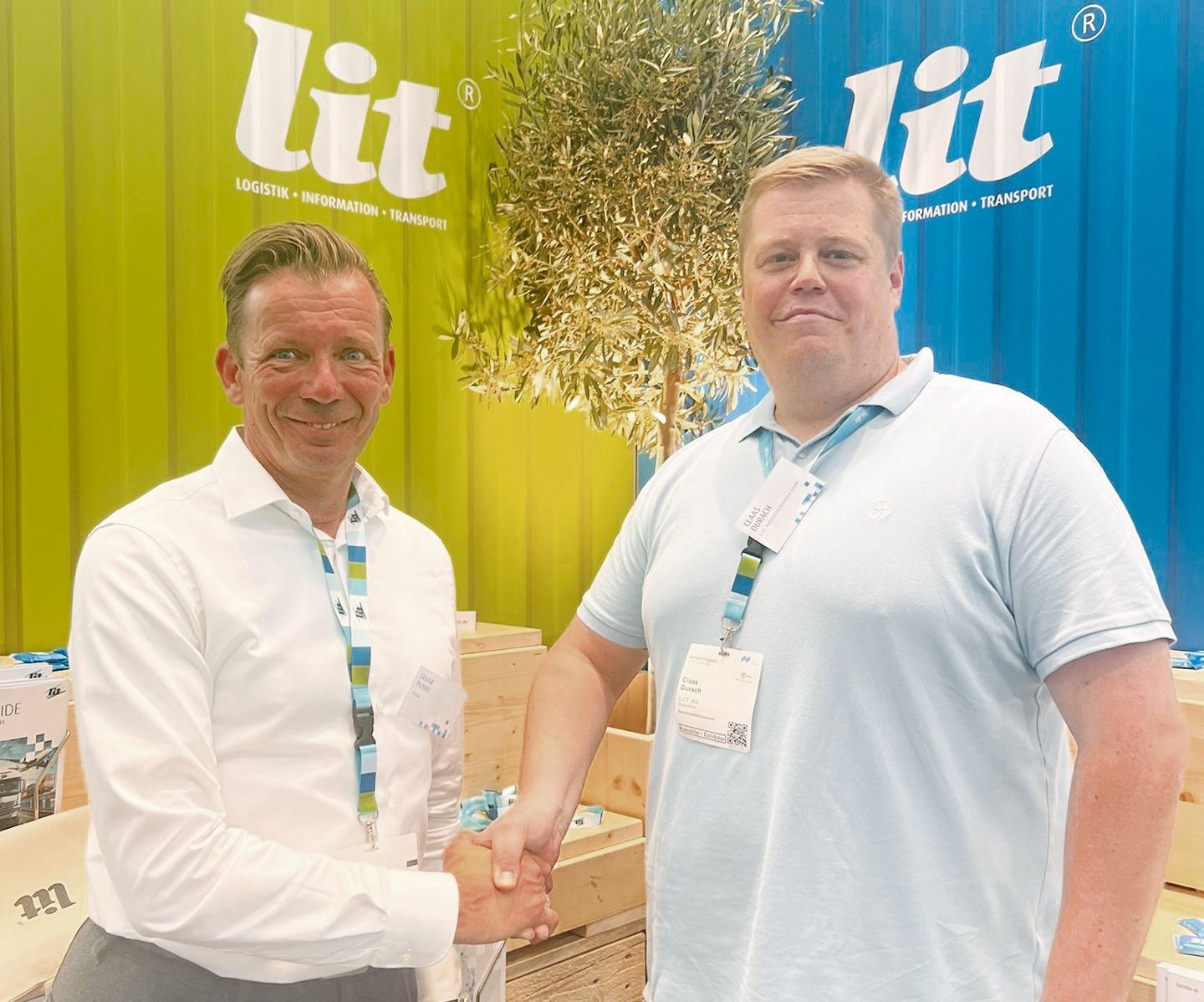 Frank Plinke, Director Gerente de Gübau Logistics GmbH y Claas Durach, Director Gerente de L.I.T Automotive Solutions GmbH