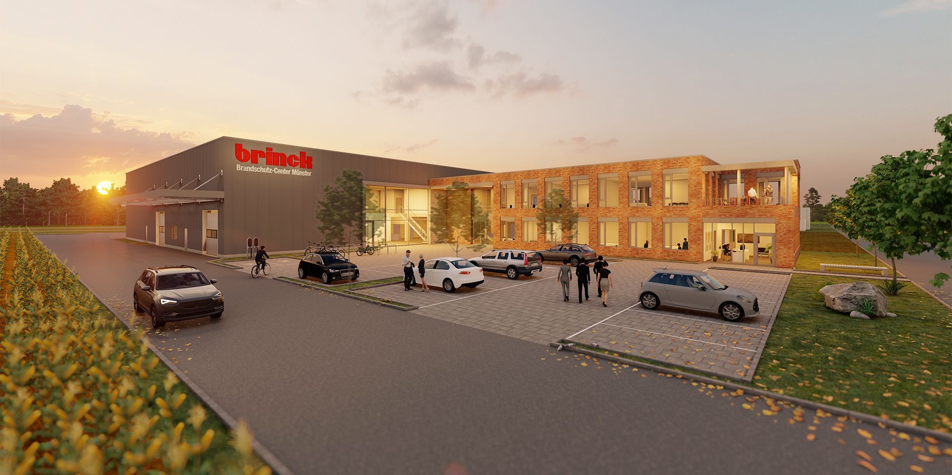 Brandschutz-Center Münster Brinck GmbH Visualizzazione della nuova sede aziendale