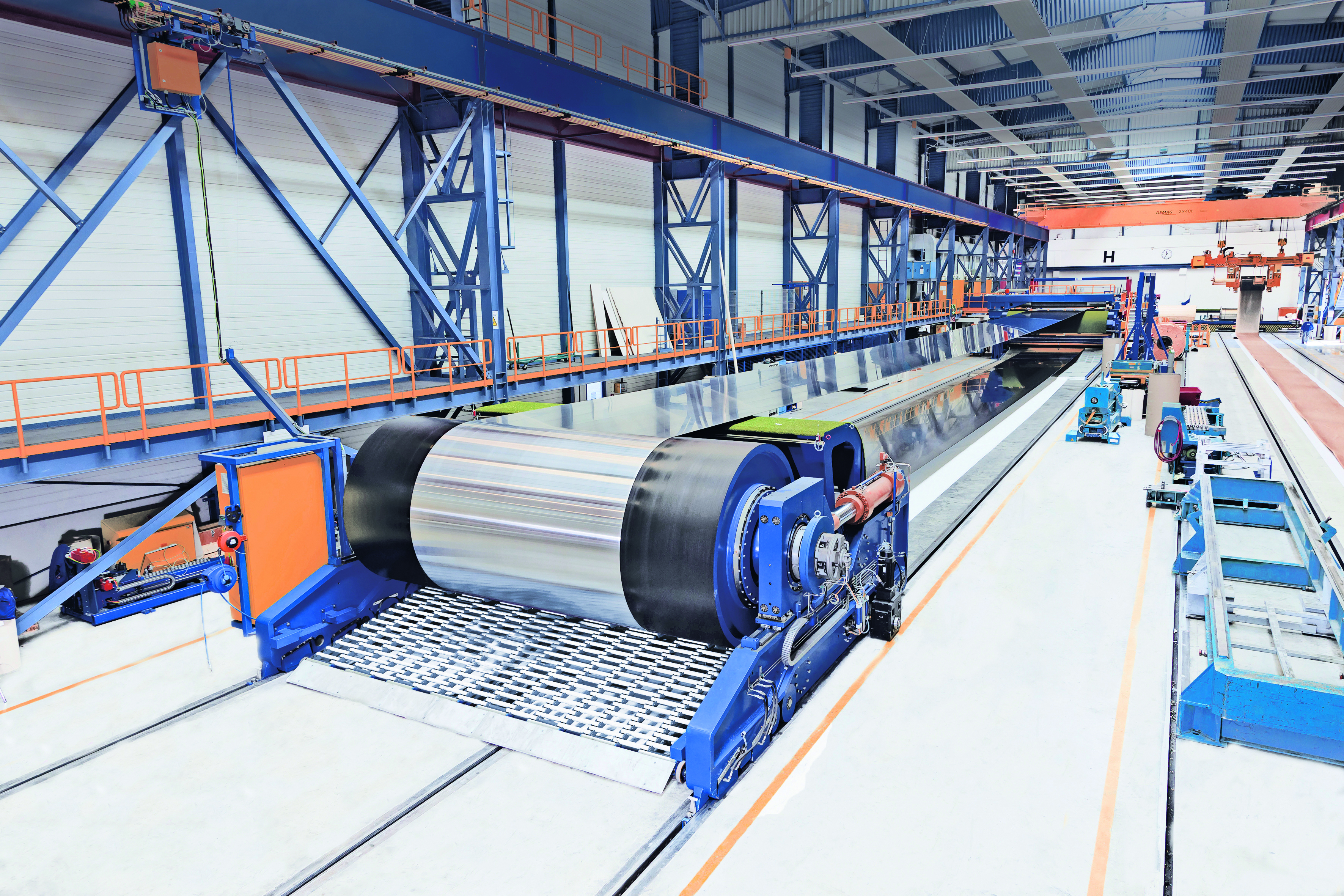 Steel belt production facility at Berndorf Band Group in Austria