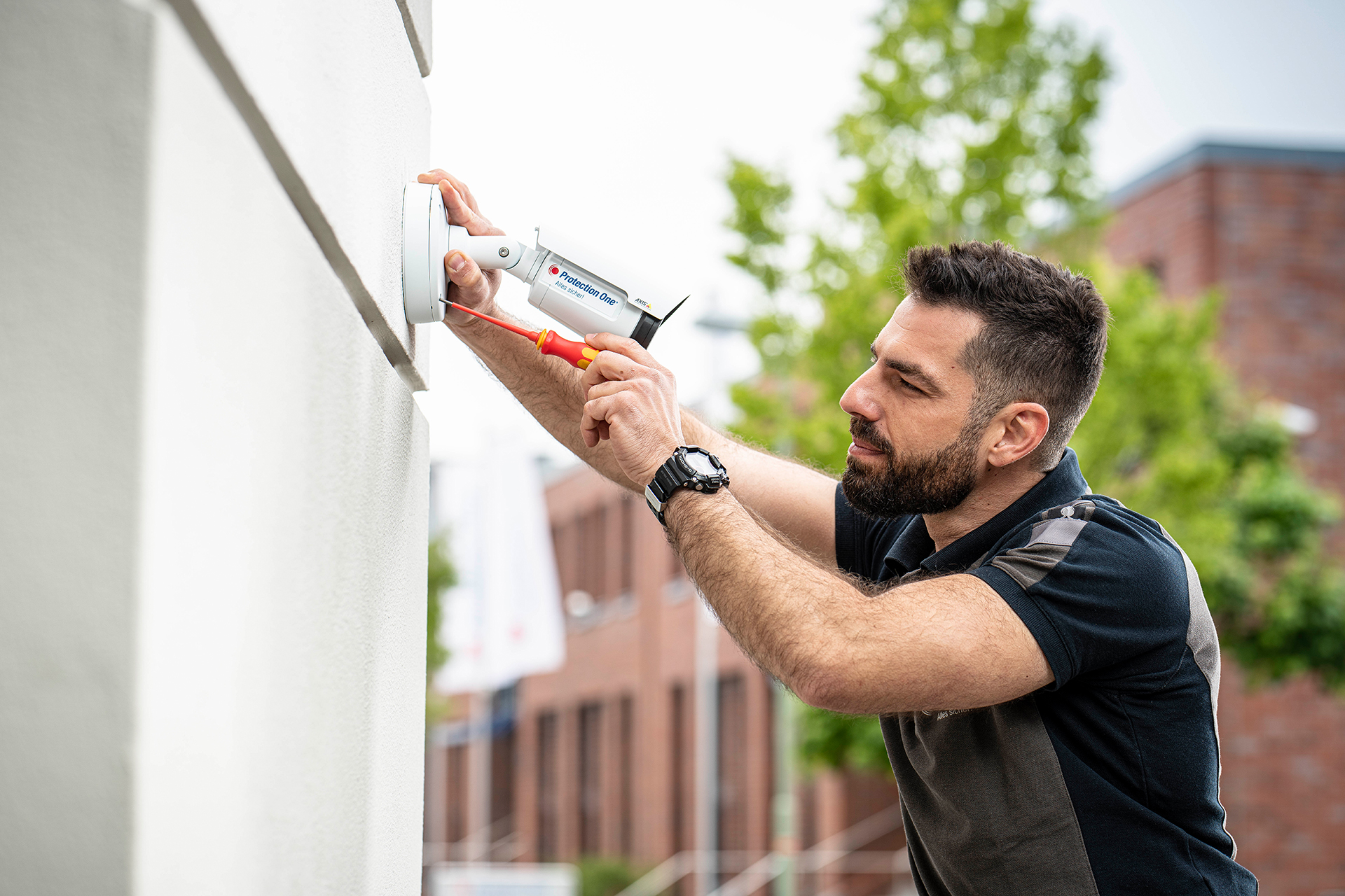 Protection One GmbH Technician at Work
