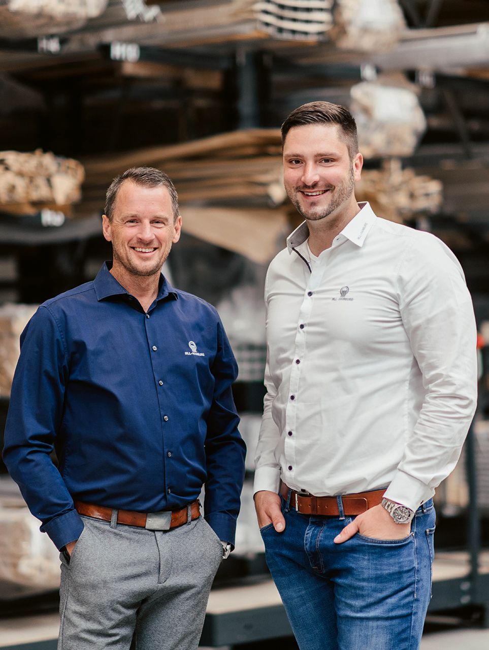 Sven Müsing (po lewej) i drugi dyrektor zarządzający Daniel Laurich wspólnie kierują działaniami MLL Lamellensysteme GmbH