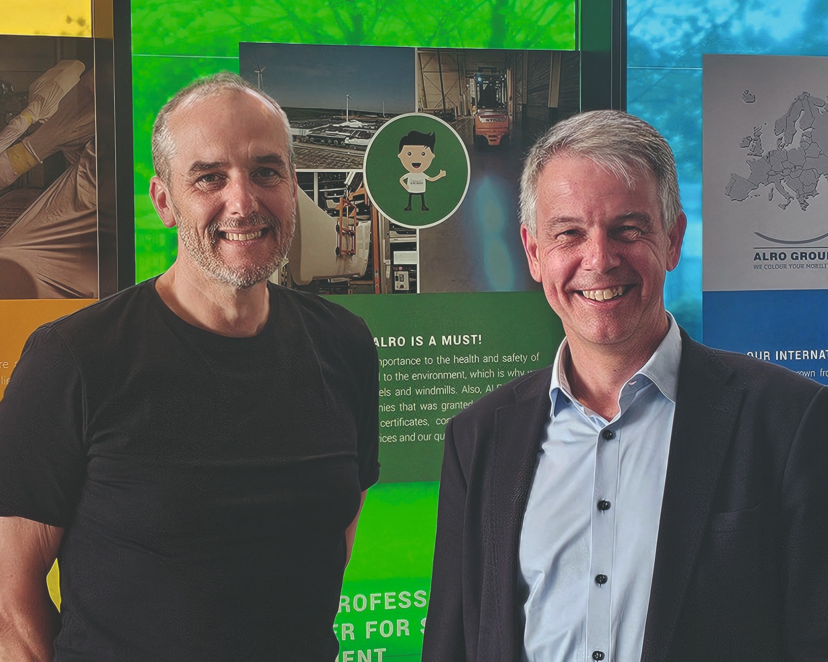 Michael Segnana, Director Comercial y Dirk Broekhoven, Gerente de Ventas Técnicas de Alro NV