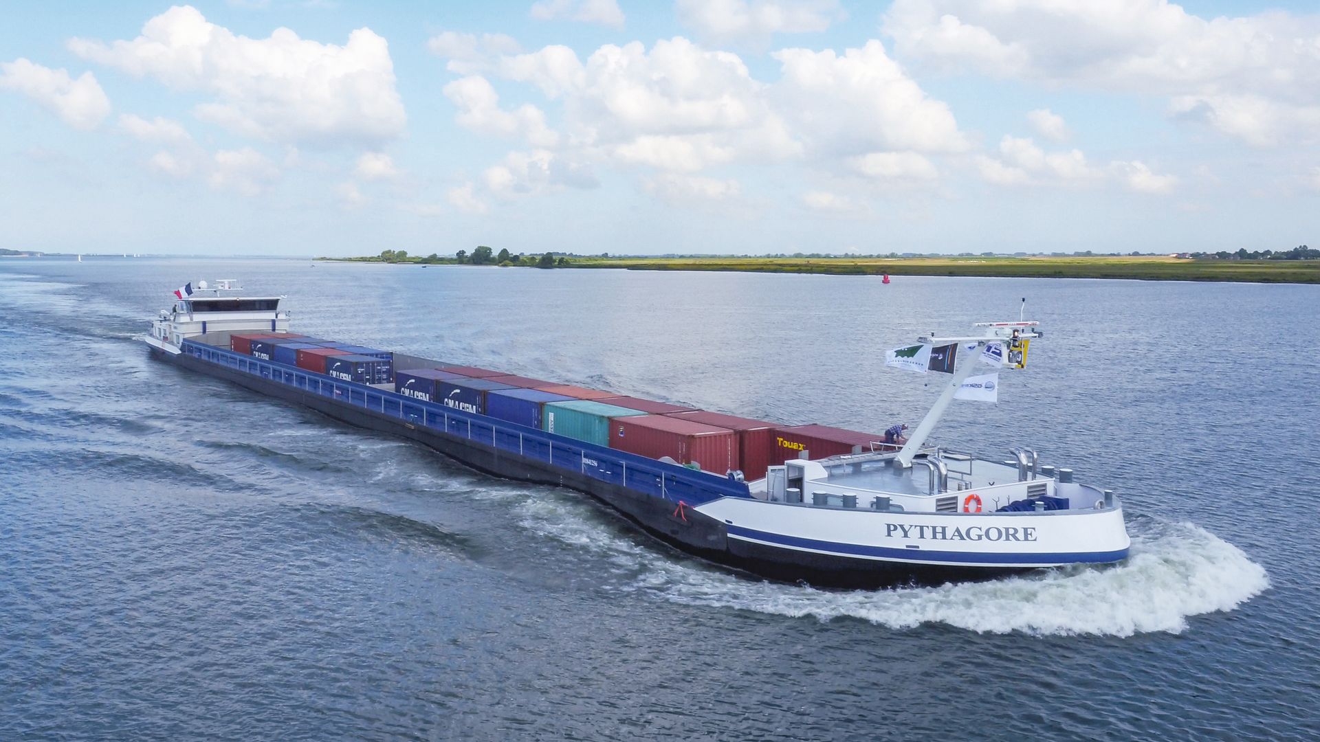 Die Pythagore, genutzt für den Frachttransport