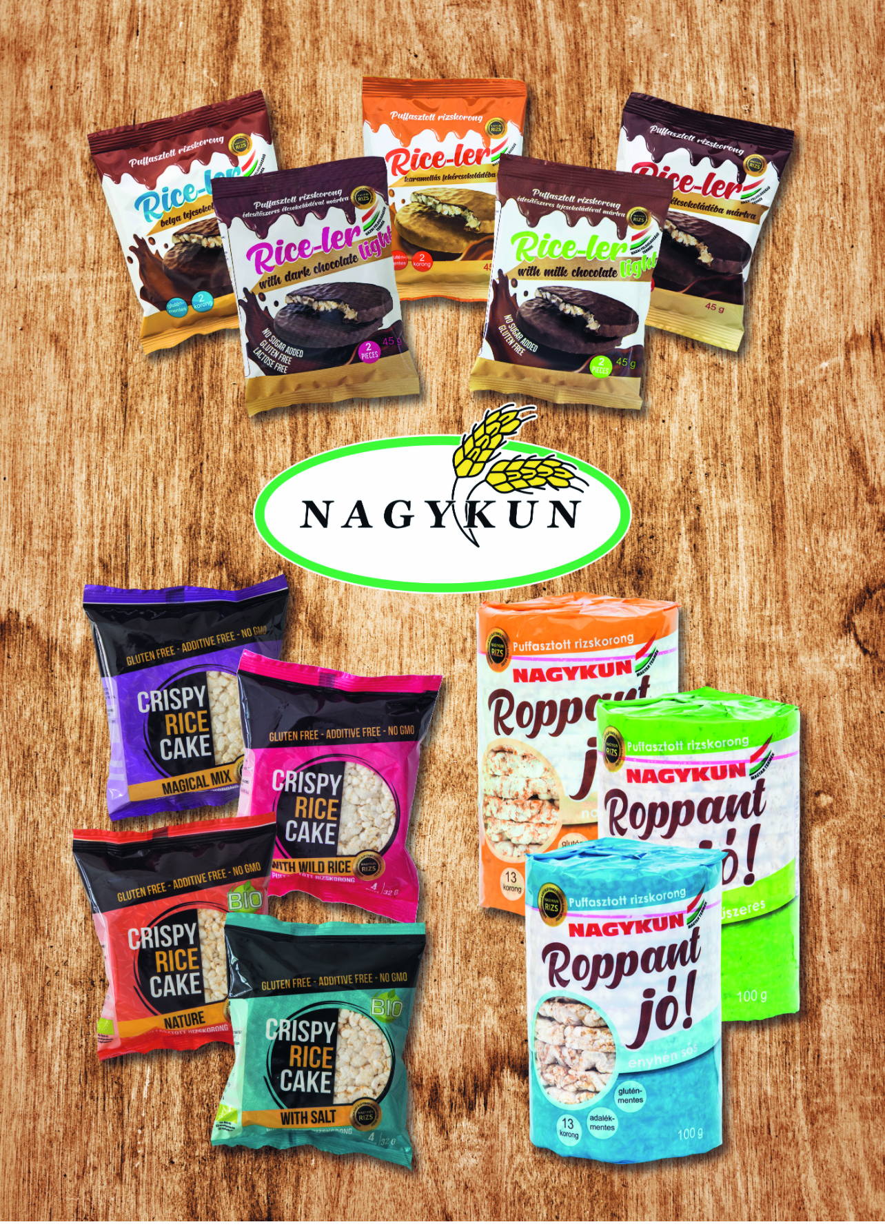 Nagykun puffasztott rizstermékek választéka