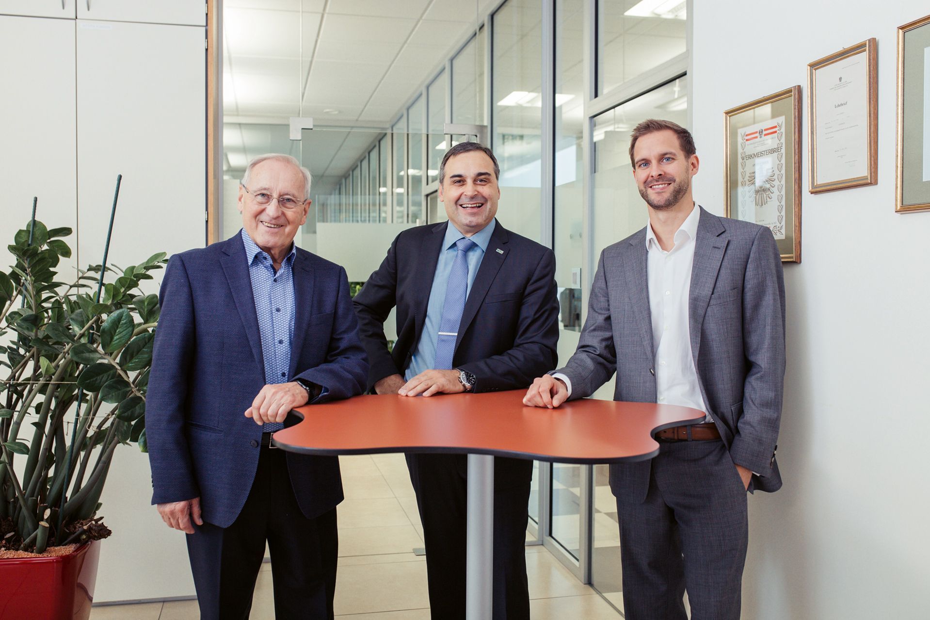 Seniorchef Gerhard Rauch, Anton Buresch und Manuel Rauch (v.l.)