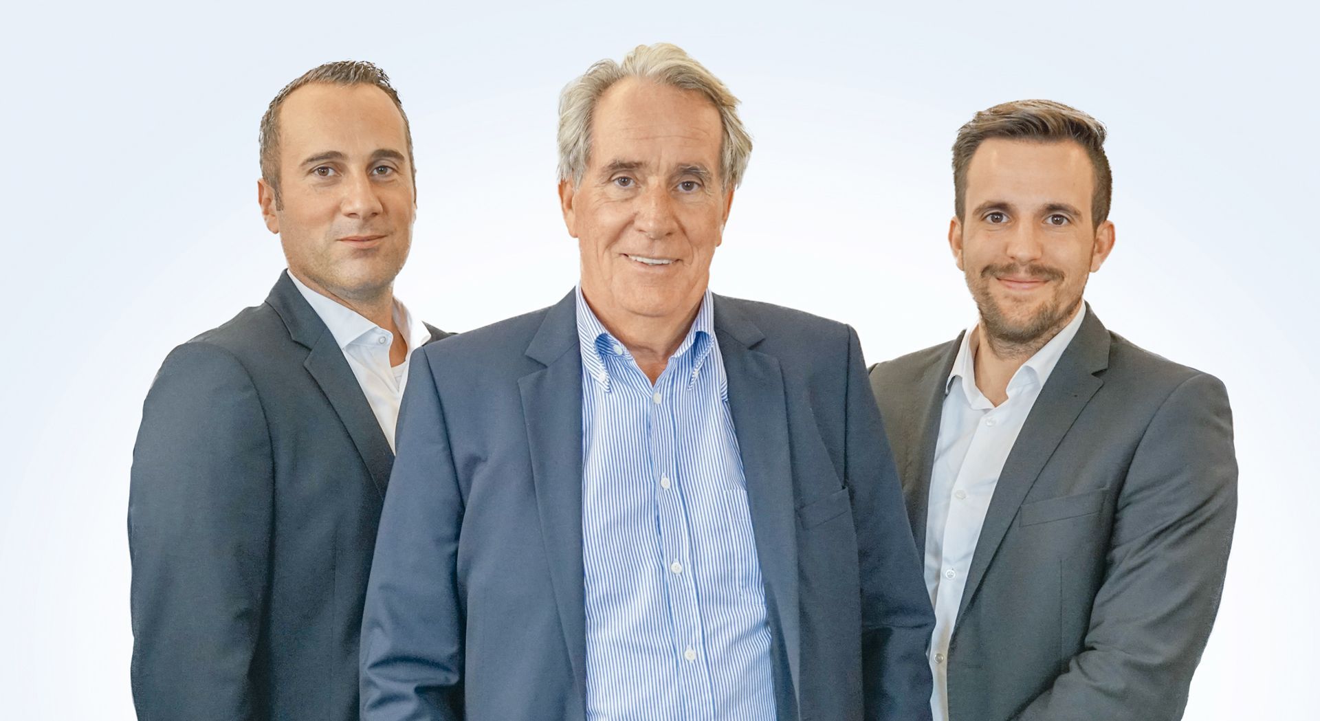 Kurt Doerflinger (center) with his sons Sascha (l.) and Mark Doerflinger (r.)