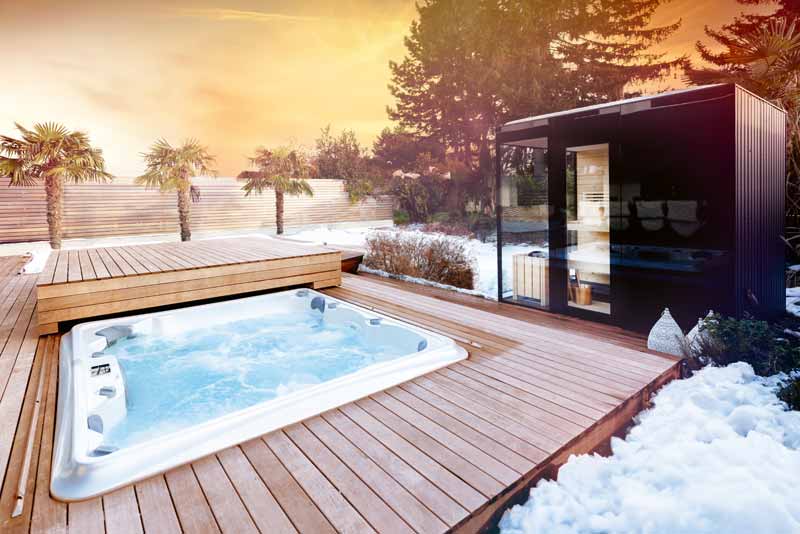 Beta Wellness Amade Sauna con Jacuzzi