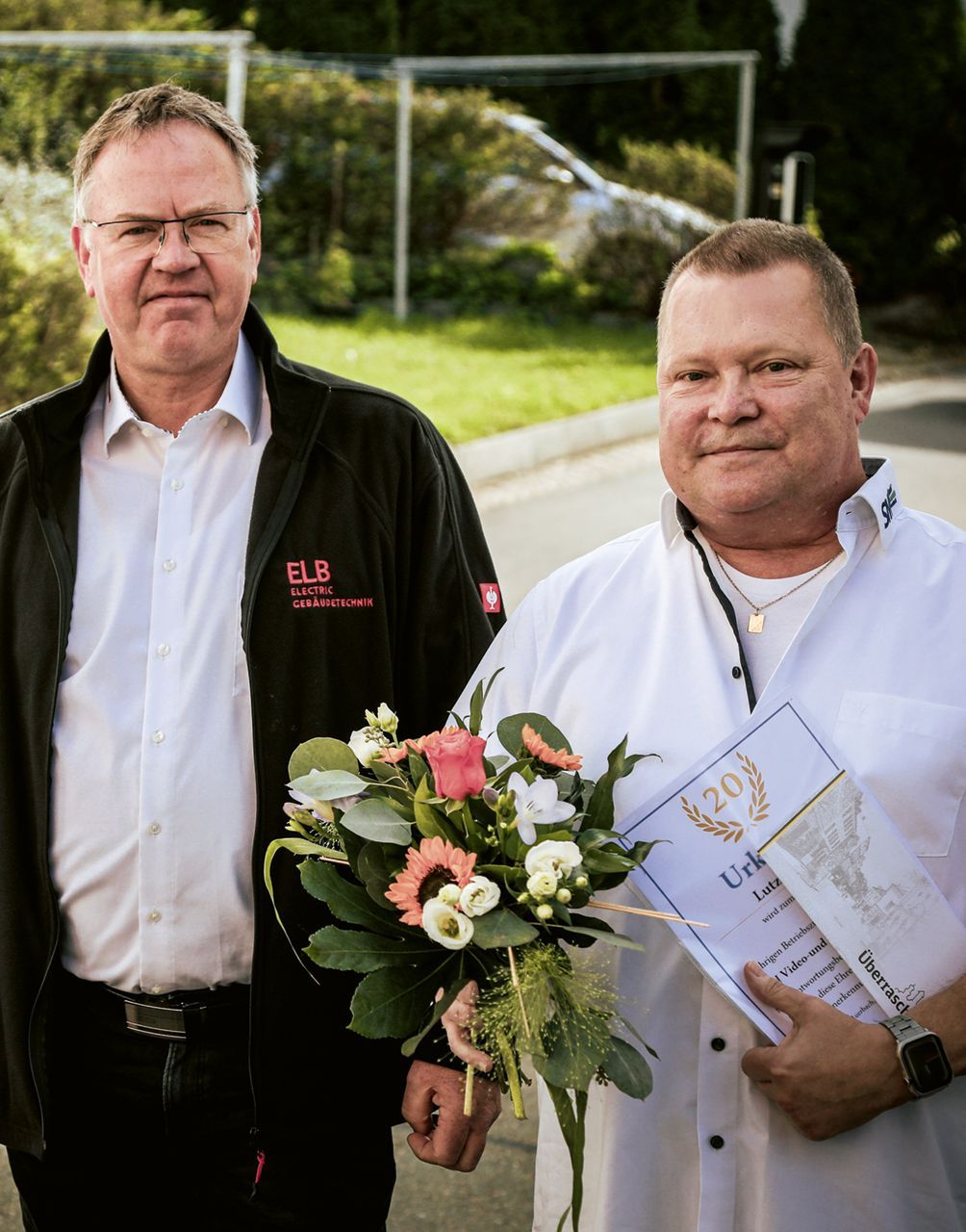 Jürgen Baer y Lutz Bruhn, Directores Generales de Electric ELB Gebäudetechnik GmbH y de SMH Video- und Parksysteme GmbH