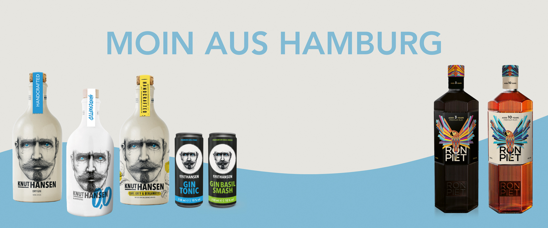 Schwarze und Schlichte GmbH & Co. KG Gin Knut Hansen en Rum Ron Piet