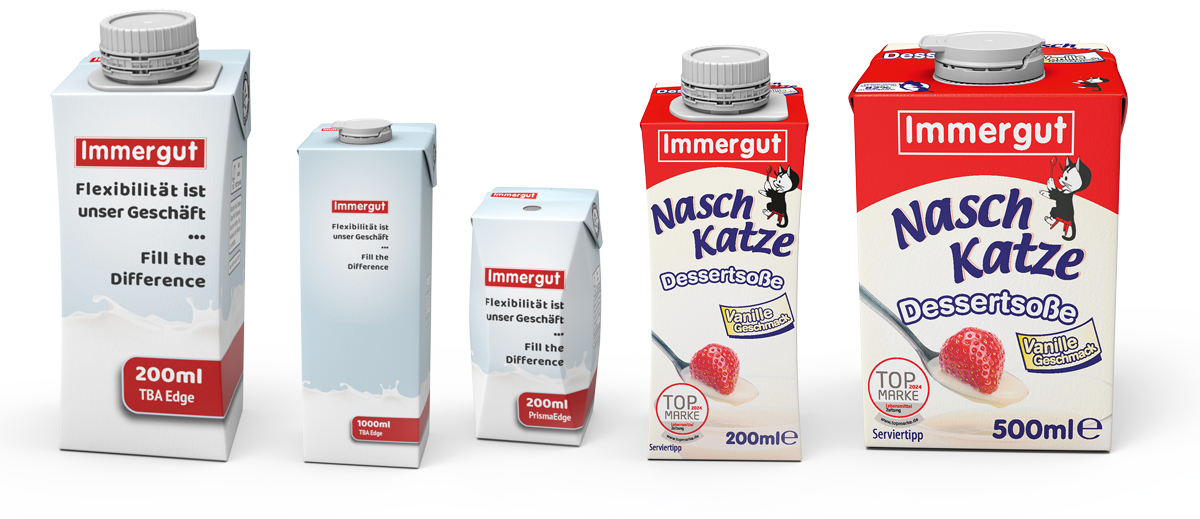 Immergut GmbH & Co. KG Naschkatze et Immergut dans différentes tailles de packaging
