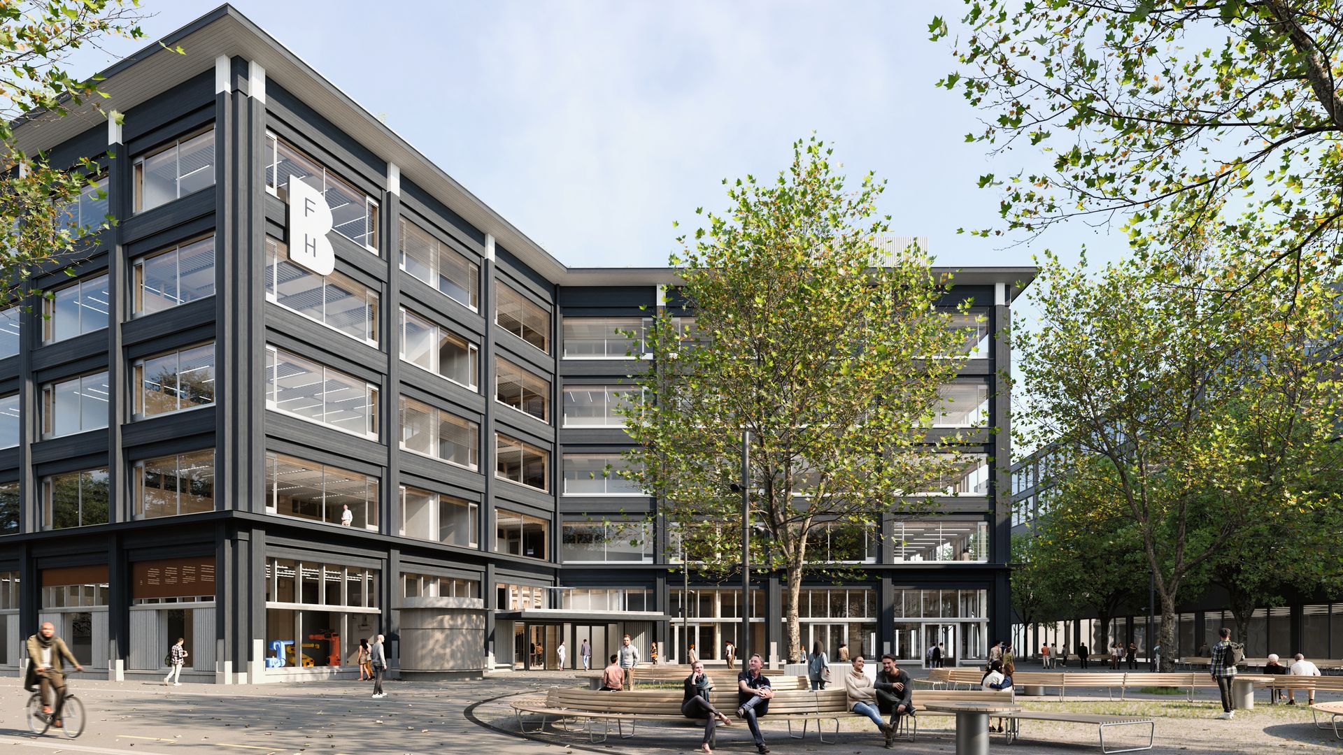 Nouveaux bâtiments sur le Campus Biel, construits par Marti Gesamtleistungen