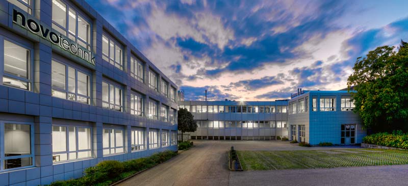 De bedrijfszetel van Novotechnik in Ostfildern-Ruit