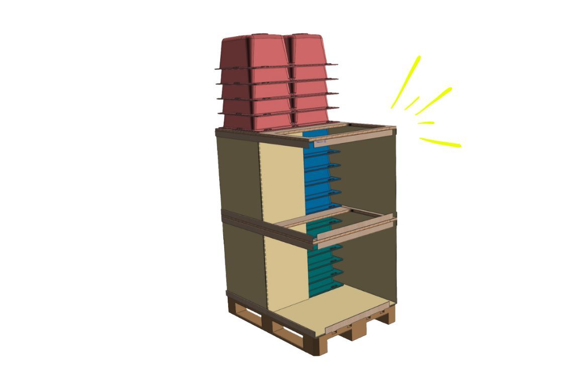 NEXTPACK AG Empaque apilable de fregaderos