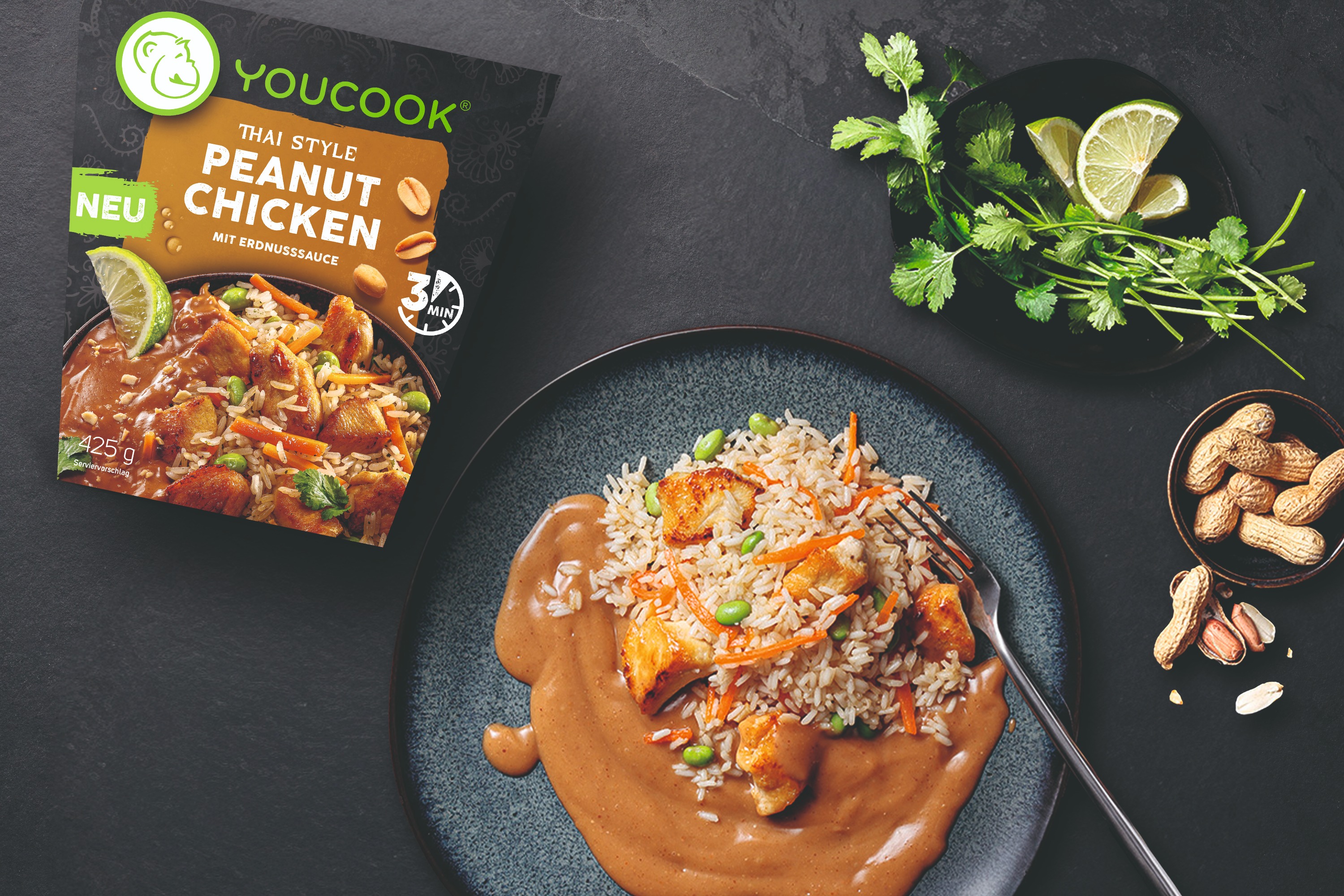 Thai Style Peanut Chicken brings the richness of Southeast Asian cuisine to the table in just a few minutes